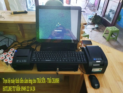 Bán máy tính tiền chuyên dùng cho quán trà sữa tại Long An