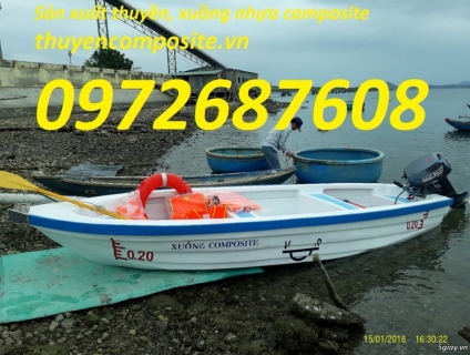 Thuyền composite, cano composite, thuyền câu cá, thuyền du lịch