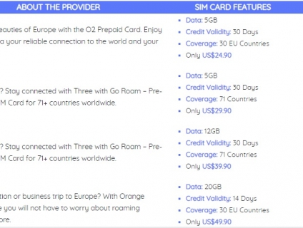 Sim Châu âu trả trước tốt nhất 2019