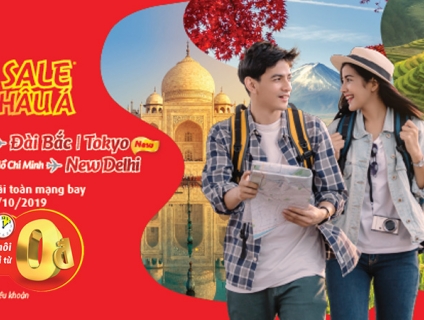 2.130.000 vé máy bay 0 đồng khuyến mãi toàn mạng bay từ Vietjet