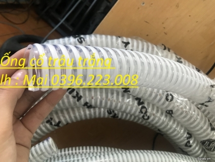 Báo giá ống cổ trâu trắng đường kính D90,d100 ống cổ trâu gân nổi