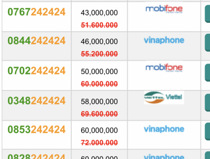 cần bán sim viettel trả trước số đẹp