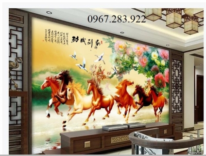 Gạch tranh trang trí mã đáo thành công