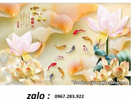 Gạch tranh trang trí cá chép