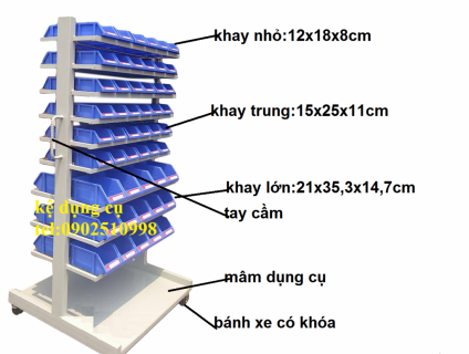 Kệ dụng cụ, kệ đụng ốc đinh vít dùng trong nhà xưởng , gara oto,..