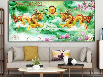 Tranh gạch trang trí con rồng