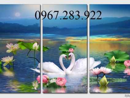 Tranh gạch trang trí thiên nga
