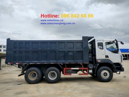 Bán xe tải ben Chenglong Hải Âu  3 chân cầu láp máy cơ, giá rẻ nhất