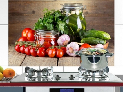 Gạch men ốp tường phòng bếp cao cấp