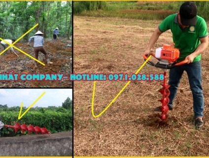 Máy khoan đất tạo lỗ trồng cây mitsubishi