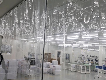 Rèm Nhựa PVC kéo ngang ,ngăn khu vực làm việc