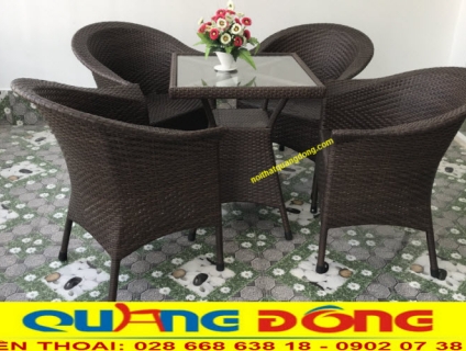 Xưởng sản xuất bàn ghế giả mây tại TPHCM, giá tốt, giao hàng nhanh