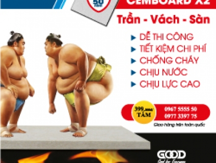 Cemboard X2 Chỉ 450K/ Tấm16mm KV Miền Bắc, Ưu Đãi Đến 30/10/2021