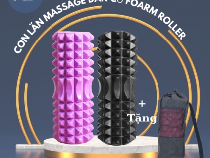 Con Lăn Massage Giãn Cơ Foam Roller Gai Tròn 45*13 cm