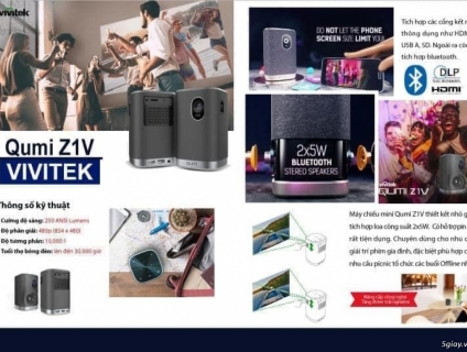 Máy chiếu mini bỏ túi - biến thành loa bluetooth trong 1 nốt nhạc