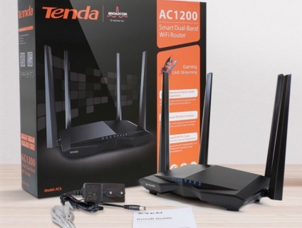 Router 1200M, 4 anten, Wifi tenda AC6.