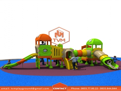 NHÀ LIÊN HOÀN KHUNG BỌC NHỰA CAO CẤP CHO SÂN CHƠI TRẺ EM