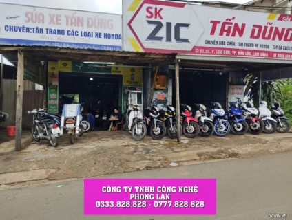 Lắp đặt Camera cửa hàng sửa chữa mua bán xe máy Tấn Dũng