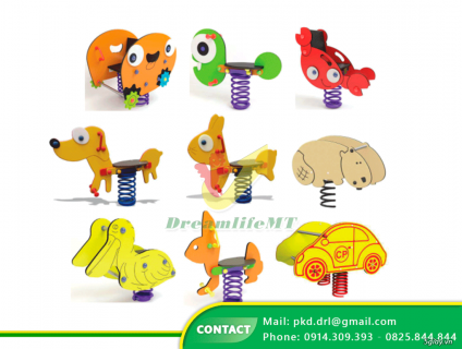 Top trò chơi thú nhún cực xinh cho sân chơi ngoài trời