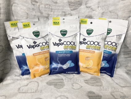 Kẹo ngậm nhập Mỹ Vick VapoCool Severe 45 viên