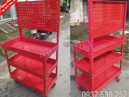 Xe đẩy 3 ngăn treo đồ nghề