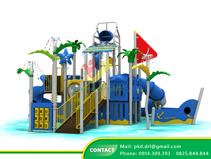 Top 03 mẫu cầu trượt sân chơi nước bán chạy nhất của Dream life MT