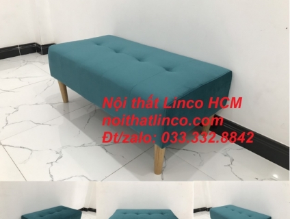Ghế đôn sofa mini phòng nhỏ 1m vải nhung giá rẻ Nội thất Linco HCM
