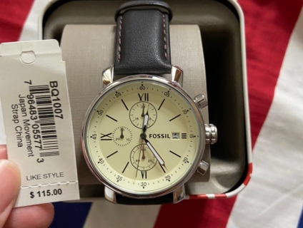 Đồng hồ Fossil nam dây da mới 99%