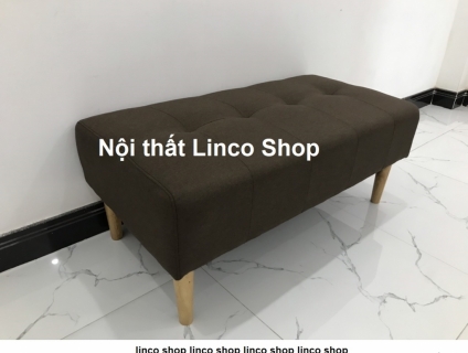 Ghế đôn sofa chữ nhật màu nâu cf 1mx50 vải bố giá rẻ tại Bình Thuận