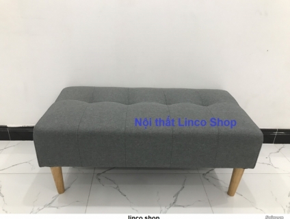 Ghế đôn sofa chữ nhật màu xám đen 1mx50 vải bố giá rẻ tại TT Huế