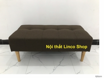 Ghế đôn sofa chữ nhật 1mx50 nâu cf vải bố giá rẻ tại  Bình Phước