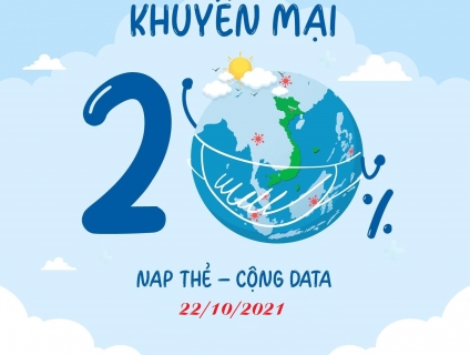 MobiFone khuyến mãi 20% nạp tiền cộng data ngày 22/10/2021