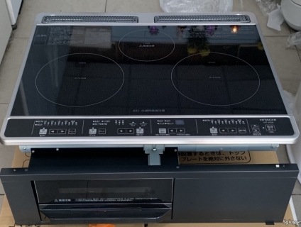 BẾP TỪ Hitachi HT-K6K Gồm 2 Bếp từ  + 1 Hồng ngoại + 1 Lò nướng,