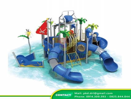 Nhà liên hoàn sân chơi nước cho sân chơi trở nên hấp dẫn hơn