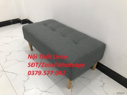Ghế đôn sofa giá rẻ cho phòng chờ màu xám ghi Nội Thất Linco Tây Ninh