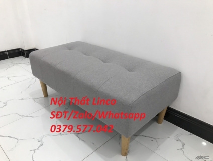Ghế đôn sofa giá rẻ 1m màu xám Nội Thất Linco Khánh Hòa