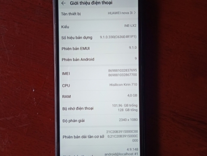 Cần bán Huawei Nova 3i
