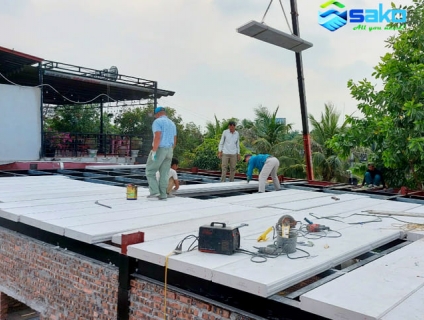 Sàn bê tông nhẹ lắp ghép bằng tấm bê tông khí chưng áp ALC