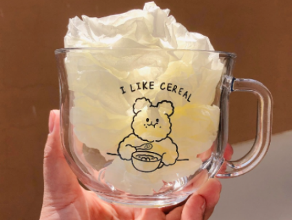 Cốc thủy tinh chú gấu dễ thương