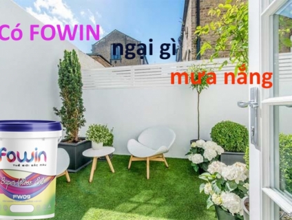 SƠN FOWIN-SƠN NGOẠI THẤT SIÊU BÓNG MEN SỨ
