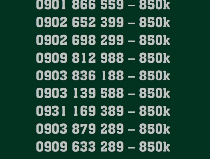 Sim Số Đẹp Giá Rẻ Đầu 09 Trả Trước - giá tốt nhất 5s