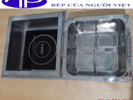 bếp lẩu từ 2 ngăn âm bàn giá rẻ cho nhà hàng tại quẳng  ninh