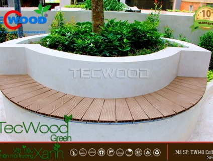 Chất liệu gỗ nhựa là ghế và chậu hoa ngoài trời có tiềm năng