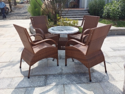 Cần bán bàn ghế mây nhựa sân vườn mới 100%, mua bao nhiêu cũng có