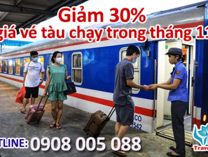Giảm 30% giá vé tàu chạy trong tháng 11