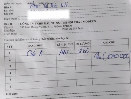 Cửa nhựa ABS Hàn Quốc lên hình