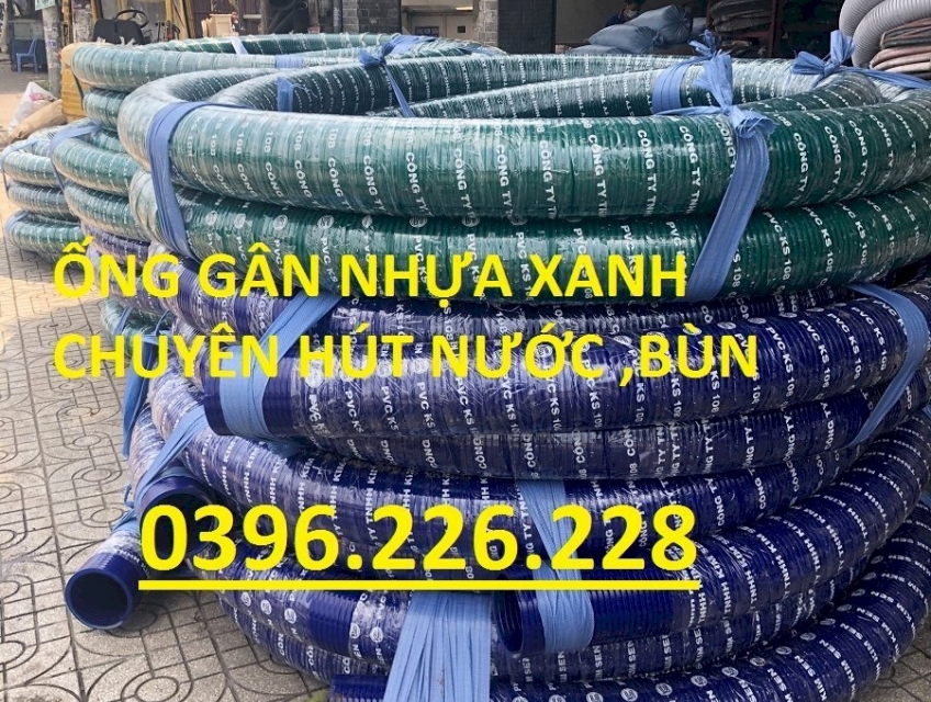 Ống gân xanh tím - ống cổ trâu gân nhựa pvc phi 168 dùng hút cát .