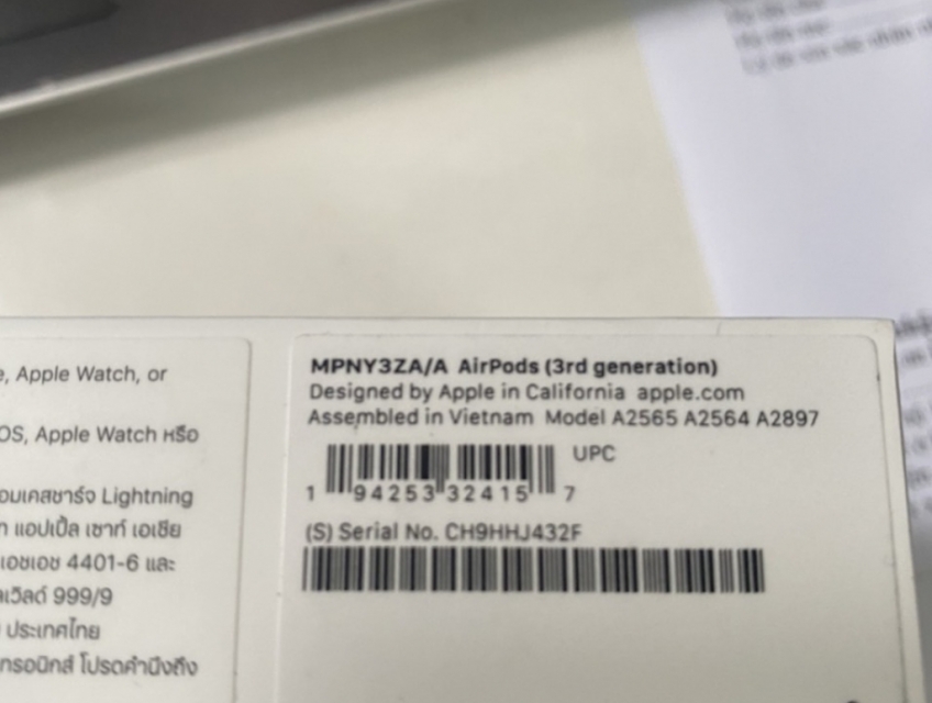 Bán cái AirPods (thế hệ thứ 3) với Hộp Sạc Lighting chưa bóc hộp full
