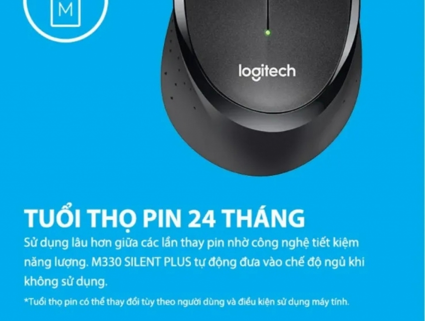 Chuột không dây Logitech M330 Silent Plus chính hãng