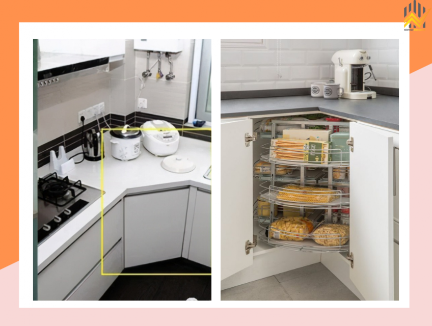 Xử lý góc bếp chữ L | Noithatxuhuong